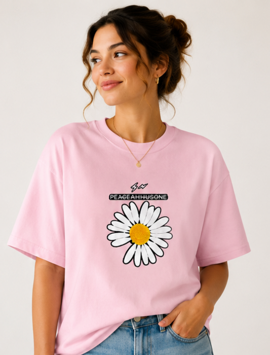 Peace & Bloom Oversized T-Shirt (Women's)
