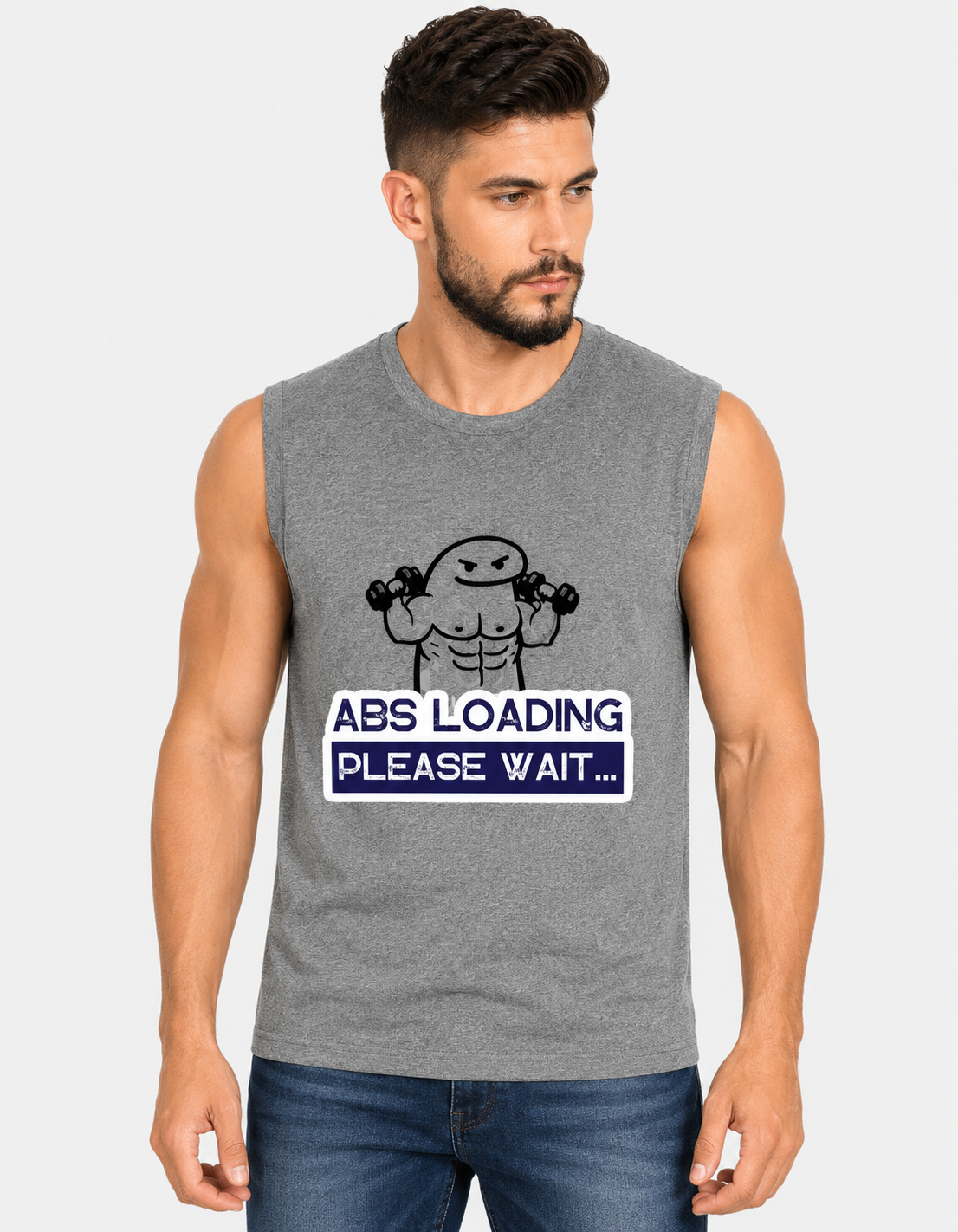 ABS Loading... Please Wait Sleeveless Gym Tee