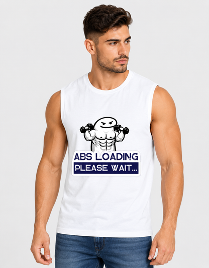 ABS Loading... Please Wait Sleeveless Gym Tee
