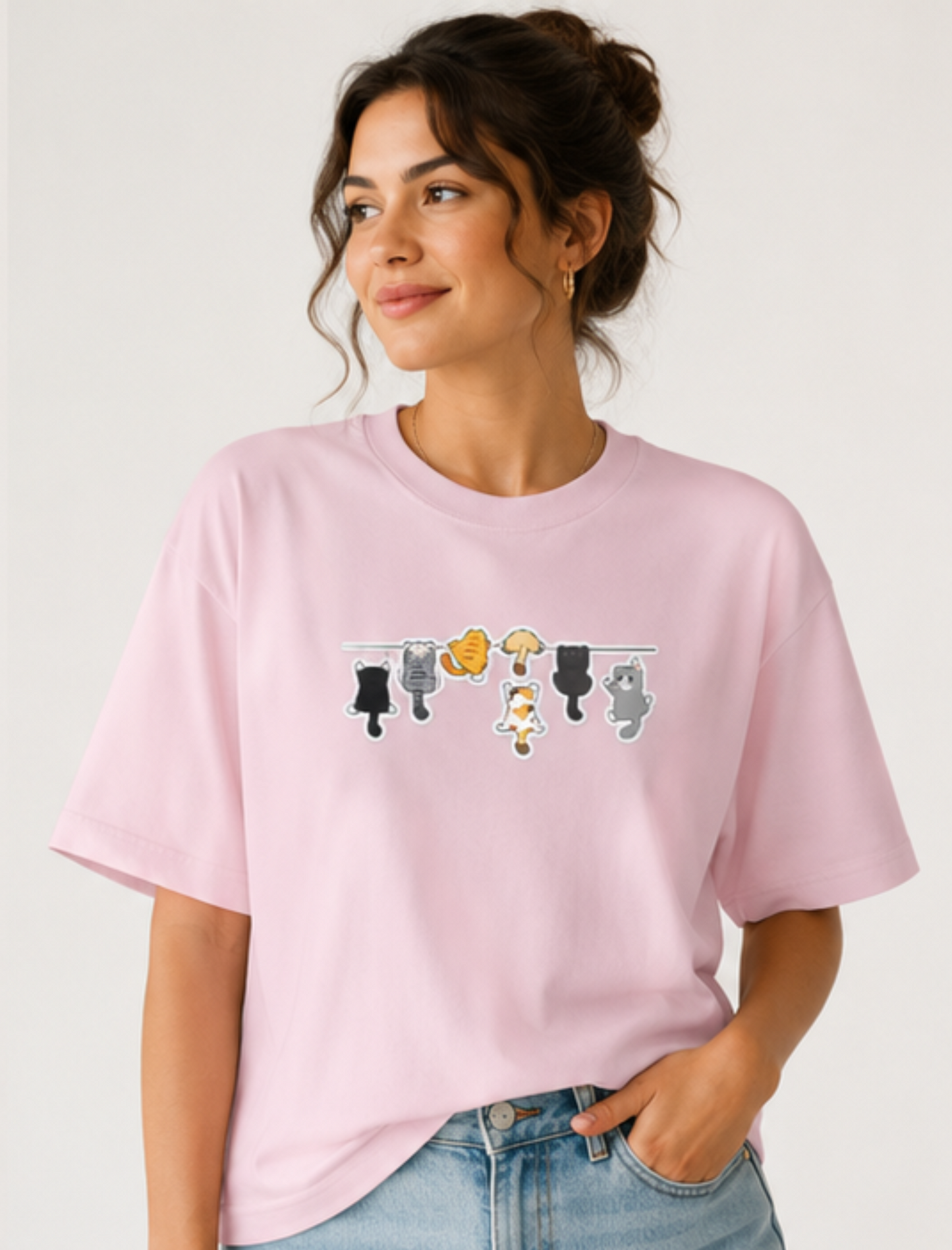 Hanging Cats Oversized T-Shirt (Women's)
