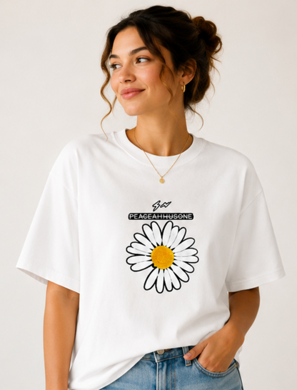 Peace & Bloom Oversized T-Shirt (Women's)