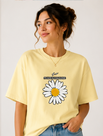 Peace & Bloom Oversized T-Shirt (Women's)