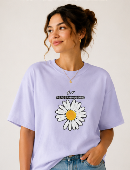 Peace & Bloom Oversized T-Shirt (Women's)