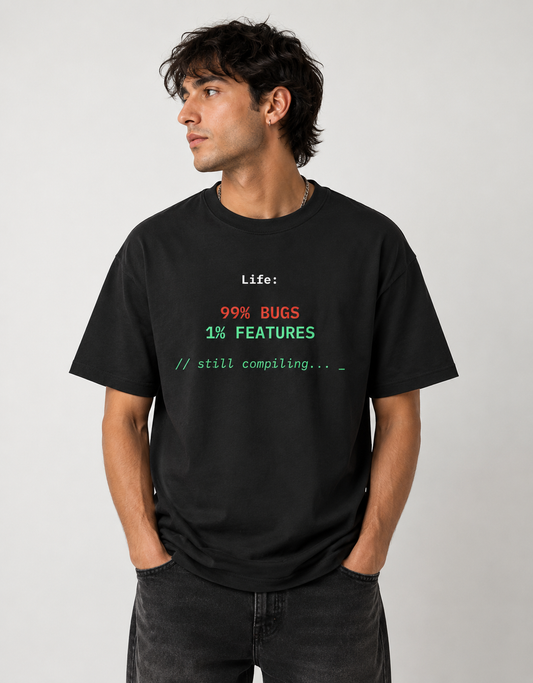 Life: 99% Bugs Oversized T-Shirt