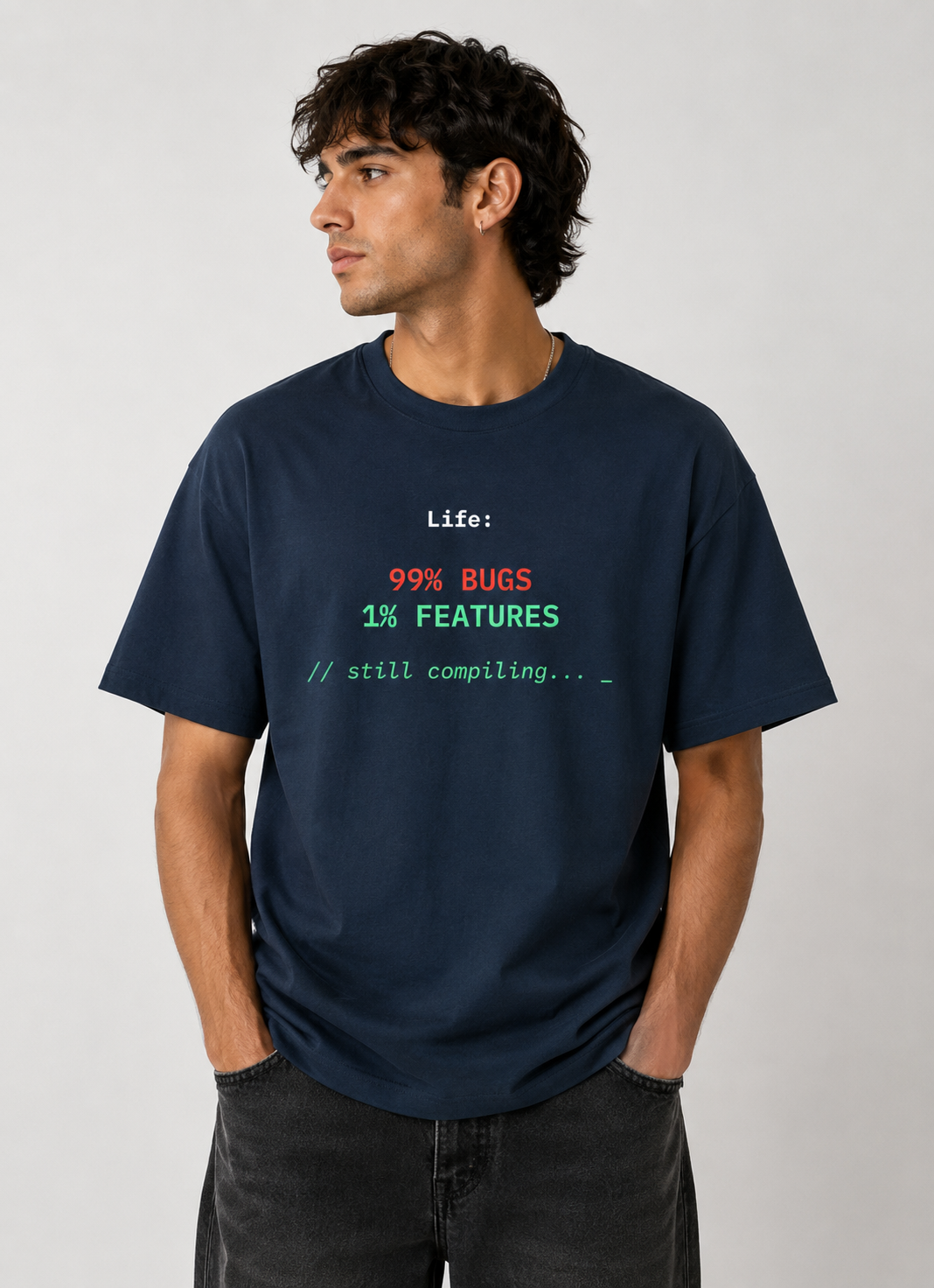 Life: 99% Bugs Oversized T-Shirt