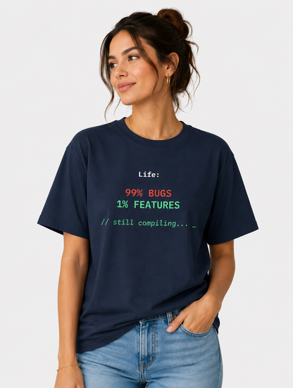 Life: 99% Bugs Oversized T-Shirt