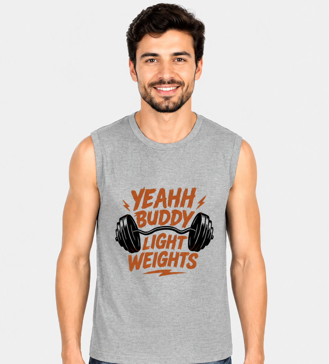 Yeahh Buddy Light Weights Sleeveless Gym Tee