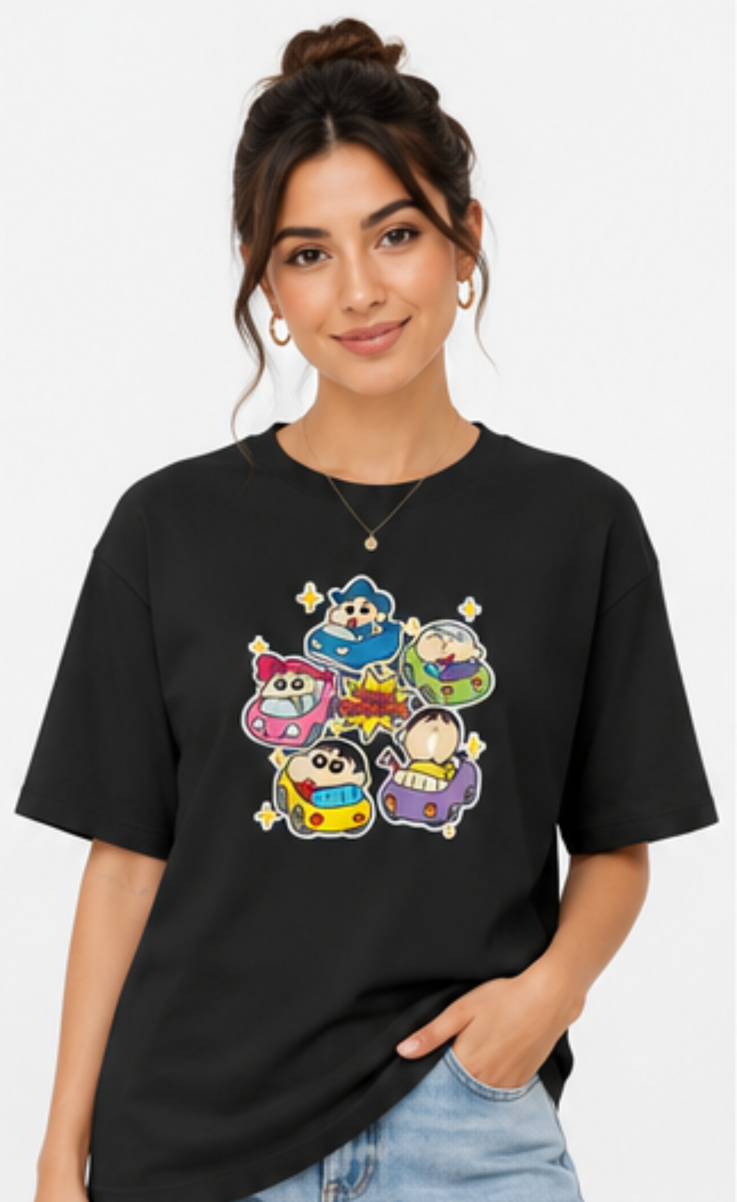 Cartoon Cars Oversized T-Shirt (Women's)