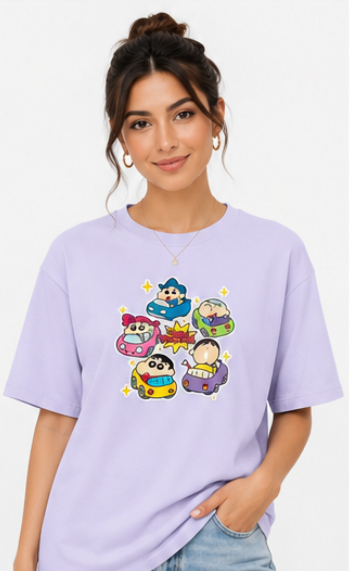 Cartoon Cars Oversized T-Shirt (Women's)